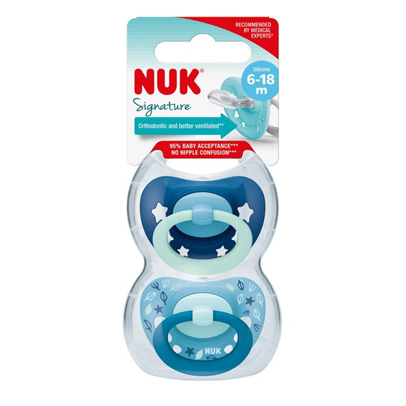 NUK Cumlík Signature 6-18m. 2 ks boxchlapec