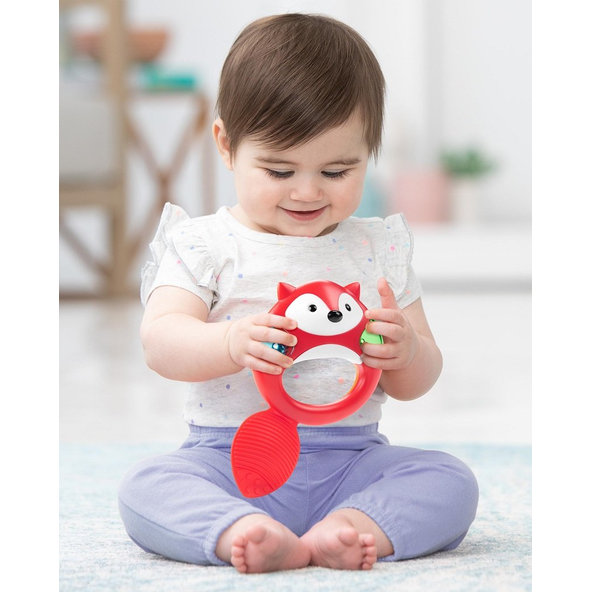 SKIP HOP Hrkálka s hryzačkou Explore & More Líška 3m+
