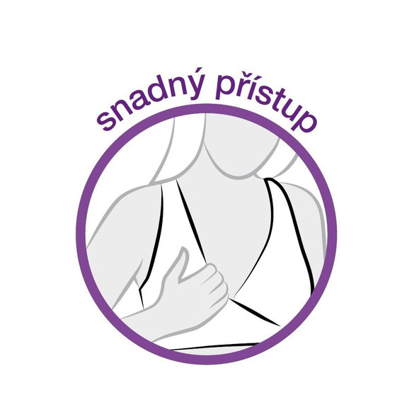 MEDELA Nočné dojčiace podprsenka biela L