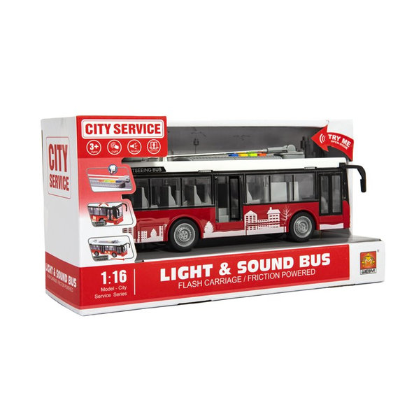 TEDDIES Autobus / trolejbus 28cm na zotrvačník