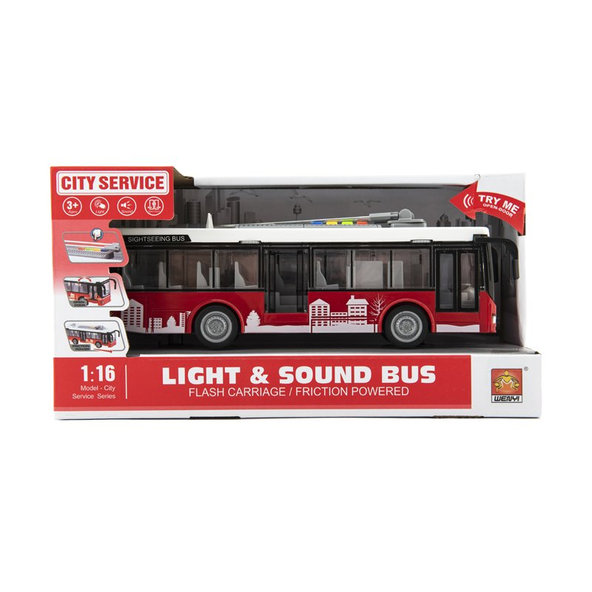 TEDDIES Autobus / trolejbus 28cm na zotrvačník