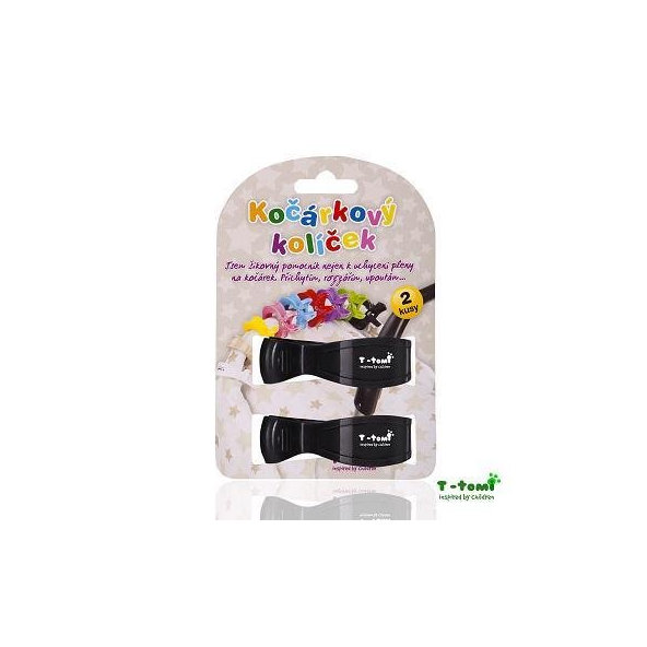 T-TOMI Štipce na kočík 2 ks, čierna