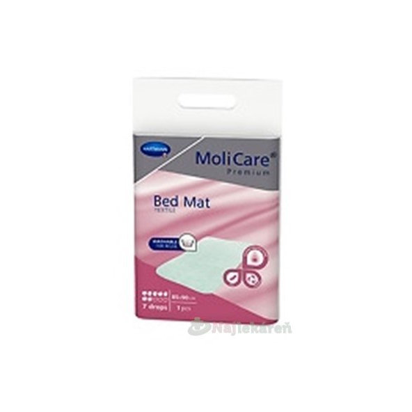 MoliCare Premium Bed Mat Textile 7 kvapiek 85x90cm textilná absorpčná podložka 1x1 ks