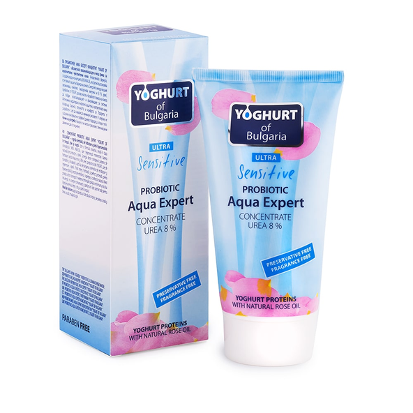 Koncentrát na telo probiotický AQUA EXPERT s organickým ružovým olejom YOGHURT OF BULGARIA 150 ml