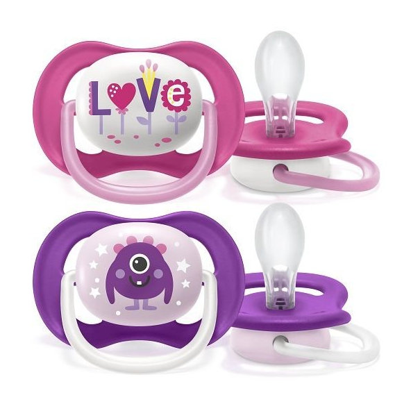 Philips AVENT Cumlík Ultra air play 6-18m dievča 2 ks