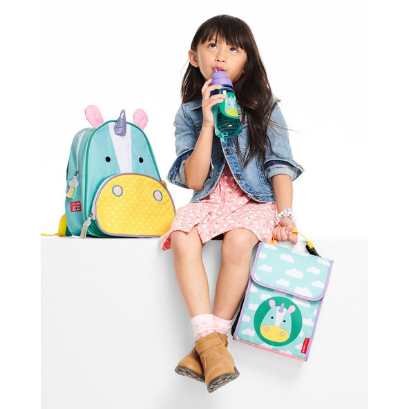 SKIP HOP Zoo Hrnček so slamkou PP bez PVC a BPA Jednorožec 12 m+