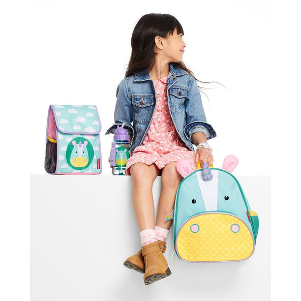 SKIP HOP Zoo Hrnček so slamkou PP bez PVC a BPA Jednorožec 12 m+