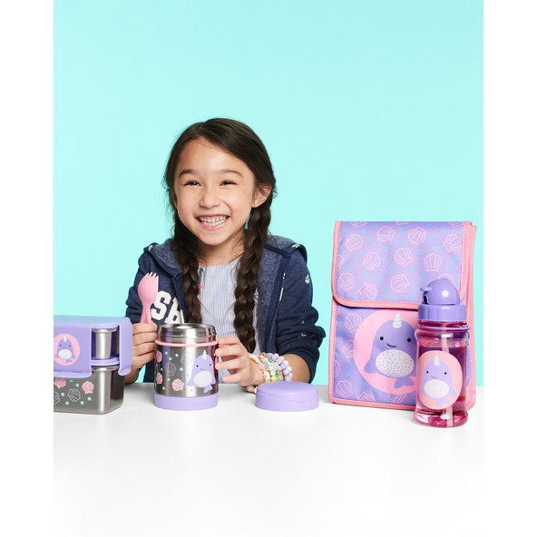 SKIP HOP Zoo Hrnček so slamkou PP bez PVC a BPA Narval 12 m+