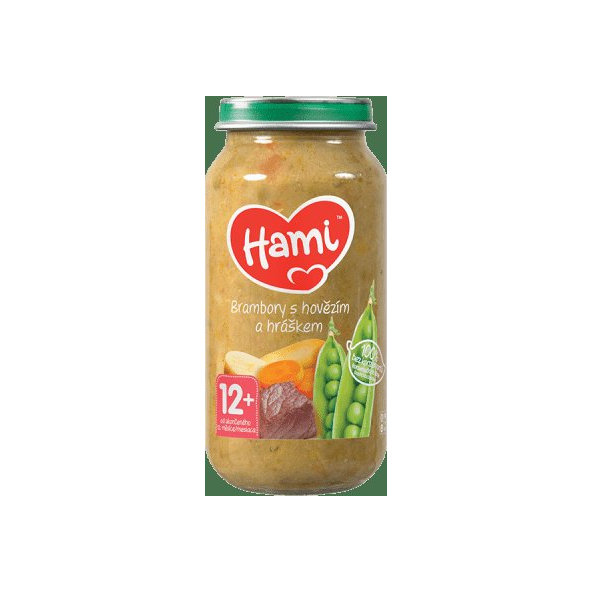 HAMI Zemiaky s hovädzím a hráškom (250 g) - mäsovo-zeleninový príkrm