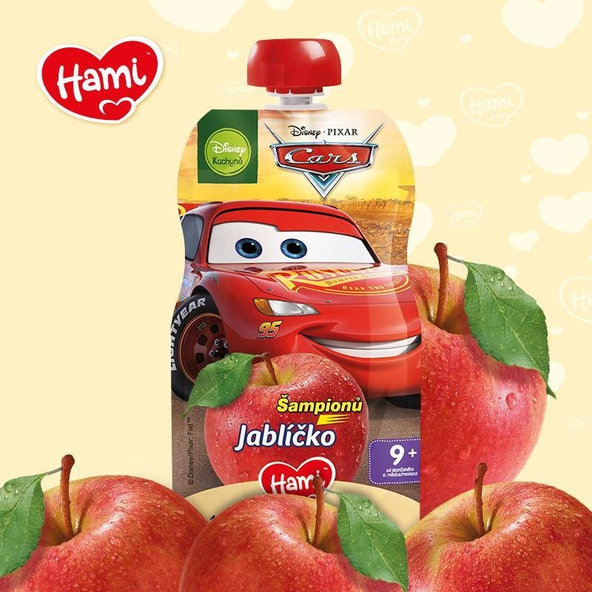 HAMI Kapsička ovocná Disney Cars Jabĺčko 110g, 9+