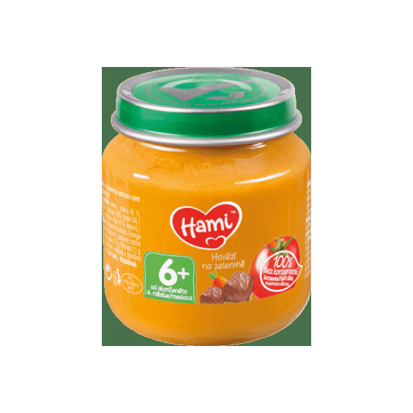 HAMI Príkrm mäsovo-zeleninový Mrkva, zemiaky a hovädzie 125g