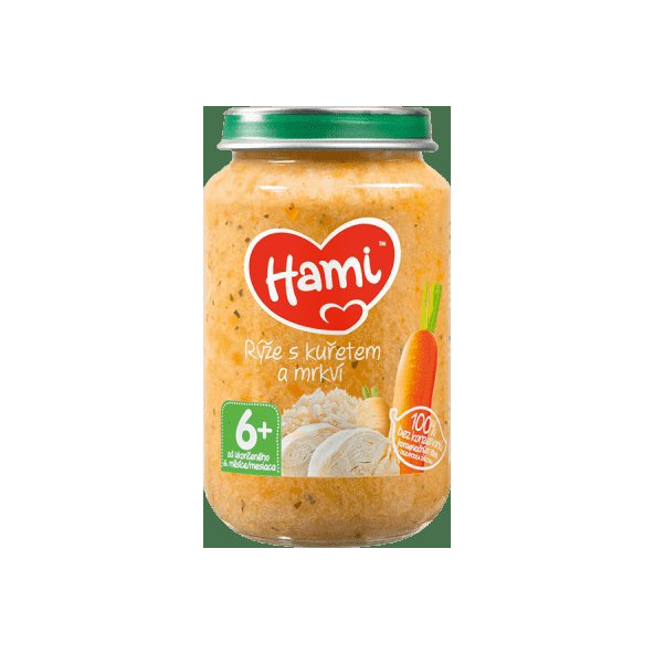 HAMI Príkrm mäsovo-zeleninový Ryža s kuracím mäsom 200g