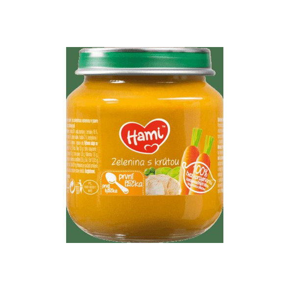 HAMI Príkrm mäsovo-zeleninový Zelenina s morčacím mäsom 125g