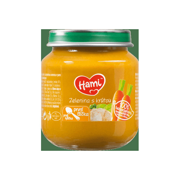 HAMI Príkrm mäsovo-zeleninový Zelenina s morčacím mäsom 125g