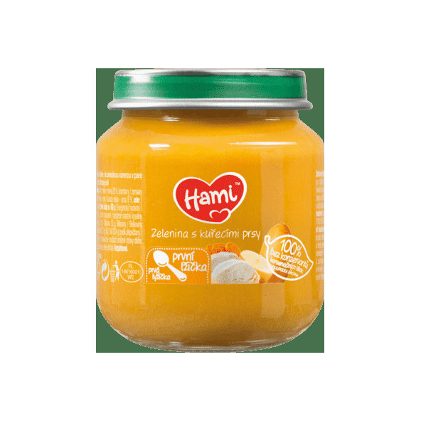 HAMI Zelenina s kuracím mäsom (125 g) - mäsovo-zeleninový príkrm