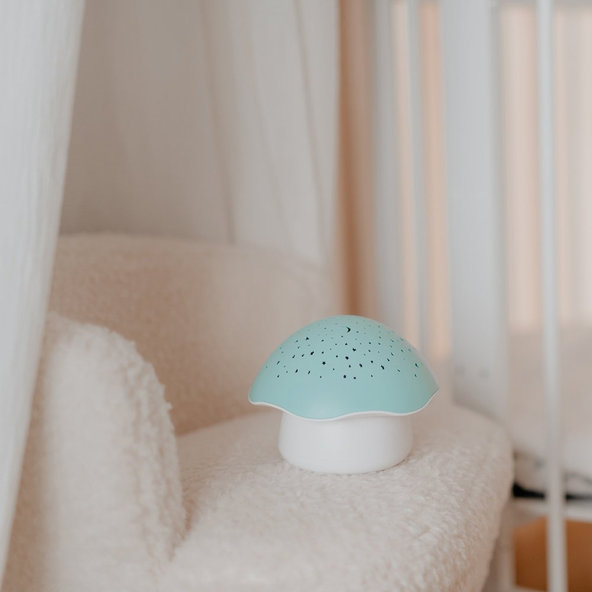 PABOBO Projektor projektor nočnej oblohy s bielym šumom a senzorom plaču Star Mushroom B