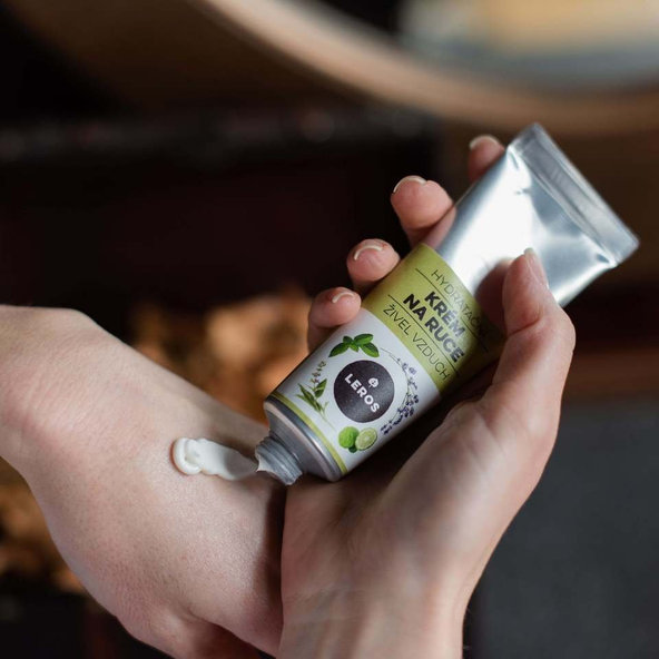 LEROS HYDRATACNY KREM NA RUKY ŽIVEL VZDUCH s mätou a bergamotom 1x30 ml