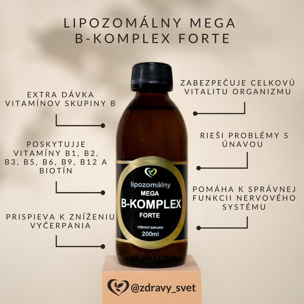Zdravý svet Lipozomálny MEGA B-KOMPLEX forte 200 ml