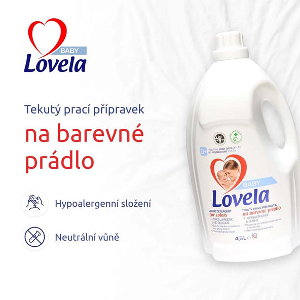2 x LOVELA Baby tekutý prací prípravok na farebnú bielizeň 4,5 l / 50 pracích dávok