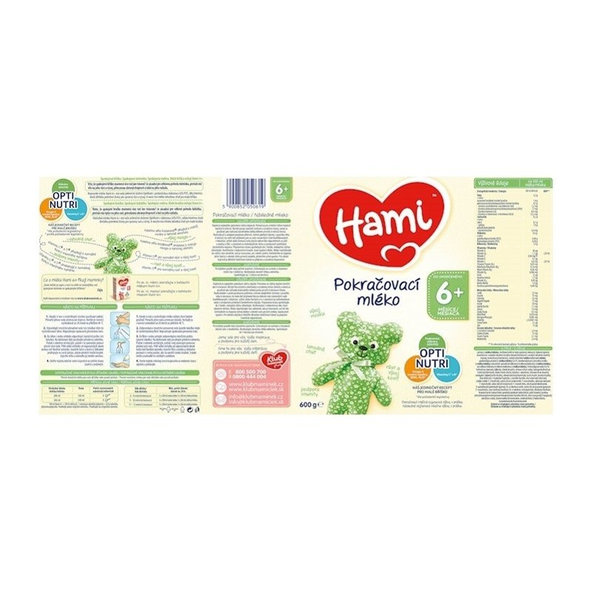 HAMI Následné dojčenské mlieko (od 6 m) 1x600 g