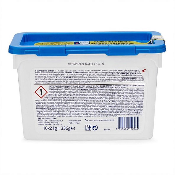 Kapsuly pracie gélové Chicco Sensitive,16ks