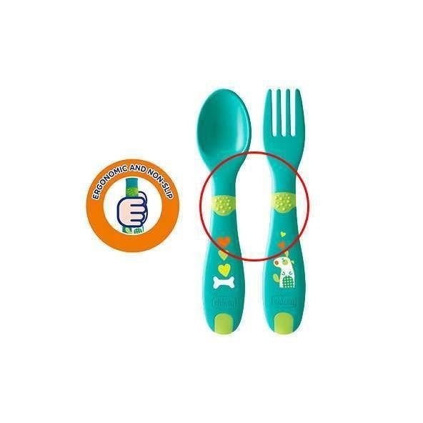 Lyžička/vidlička plast, 12m+