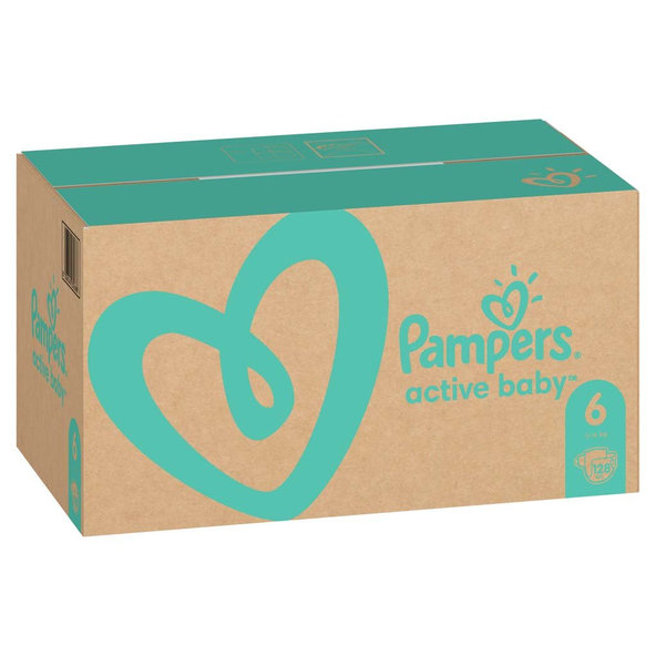 PAMPERS Active Baby 6 (13-18 kg) 128 ks Extra Large - jednorázové plienky