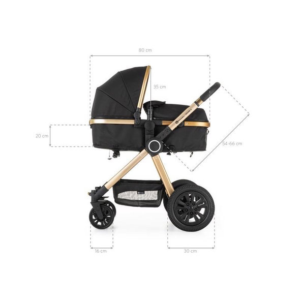 PETITE&MARS Kočík kombinovaný 2v1 Grand II Golden Ebony
