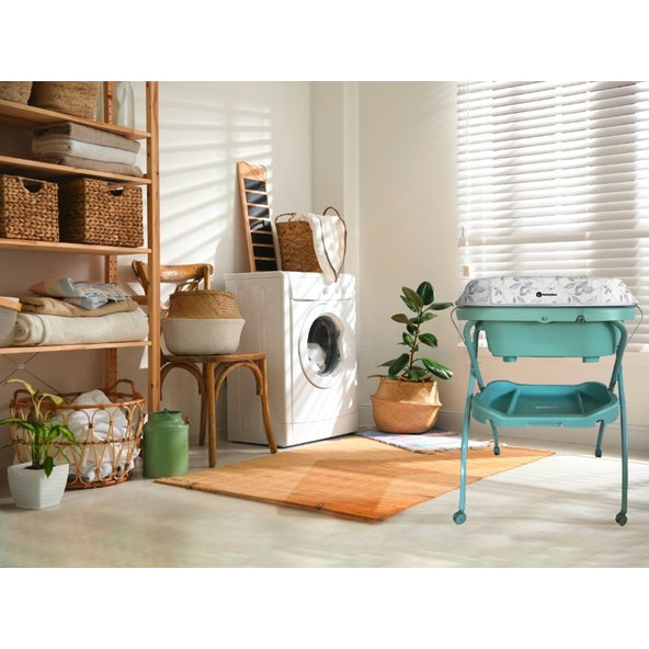 PETITE&MARS Prebaľovací pult s vaničkou Spa 3v1 Mint