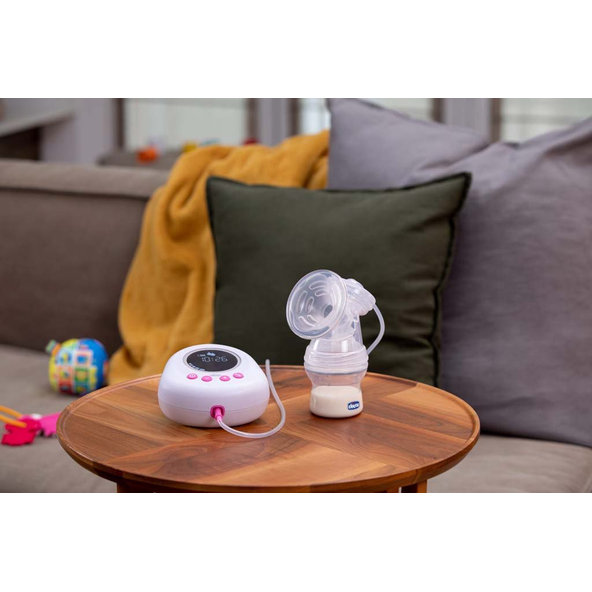 CHICCO Odsávačka materského mlieka elektronická Single pink