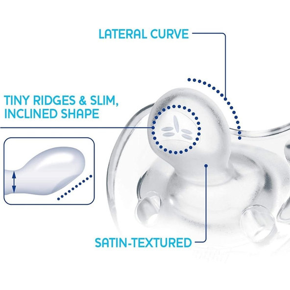 CHICCO Cumlík celosilikónový Physio Soft chlapec 2 ks, 6-16m