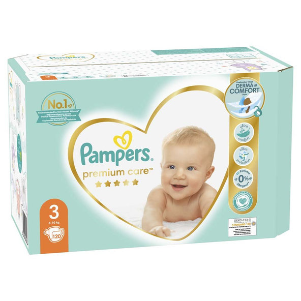 PAMPERS Plienky Premium Care 3 MIDI 6-10 kg 120 ks
