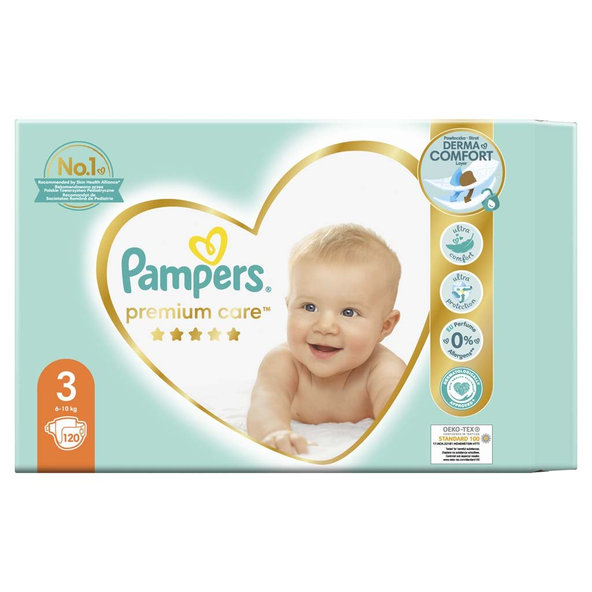 PAMPERS Plienky Premium Care 3 MIDI 6-10 kg 120 ks