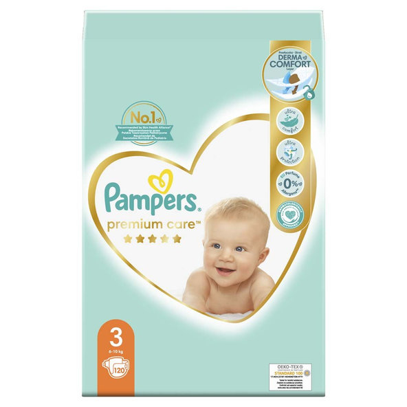PAMPERS Plienky Premium Care 3 MIDI 6-10 kg 120 ks