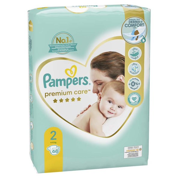 PAMPERS Plienky Premium Care 2 MINI 4-8kg 68 ks