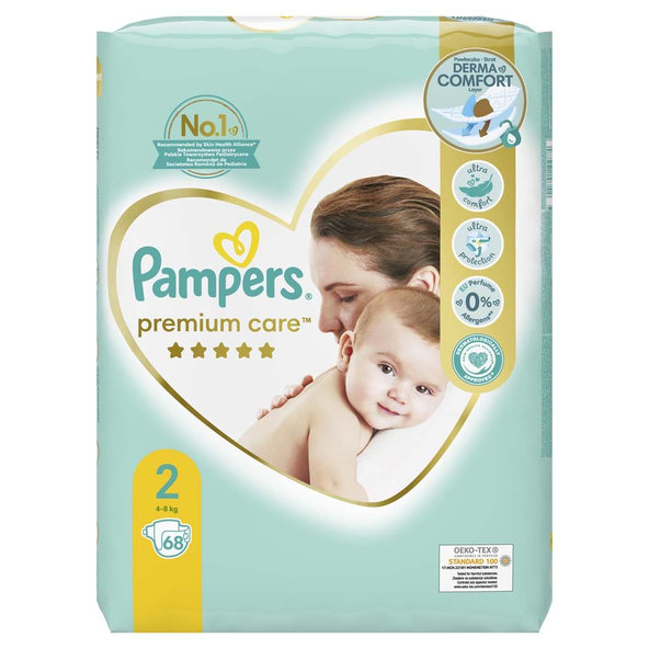 PAMPERS Plienky Premium Care 2 MINI 4-8kg 68 ks