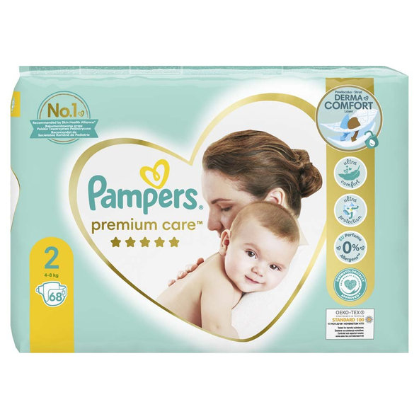 PAMPERS Plienky Premium Care 2 MINI 4-8kg 68 ks