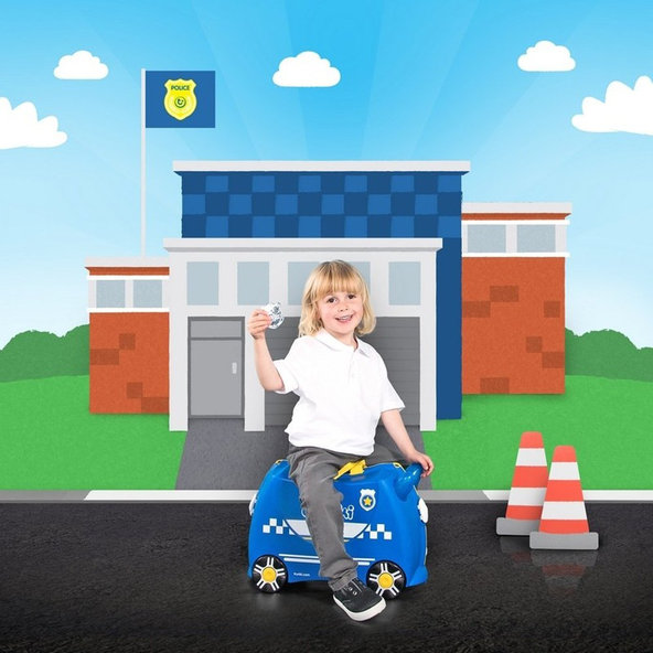 TRUNKI Kufrík cestovný odrážadlo Policajné auto 3r+