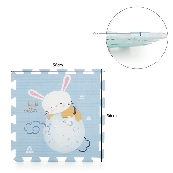 PETITE&MARS Podlahové skladacie puzzle Flatie 116x174x1,5 cm, 6 ks