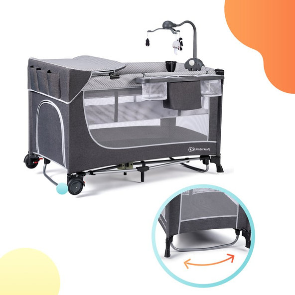 KINDERKRAFT Postieľka cestovná Leody doplnky Leody Grey