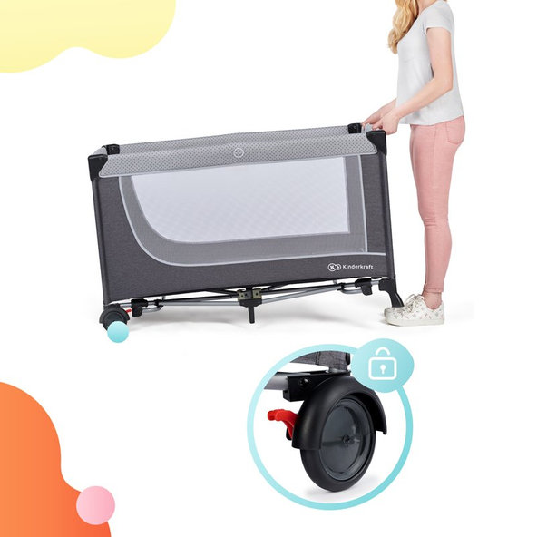 KINDERKRAFT Postieľka cestovná Leody doplnky Leody Grey