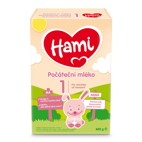 HAMI Počiatočné dojčenské mlieko (od narodenia), 1x600 g