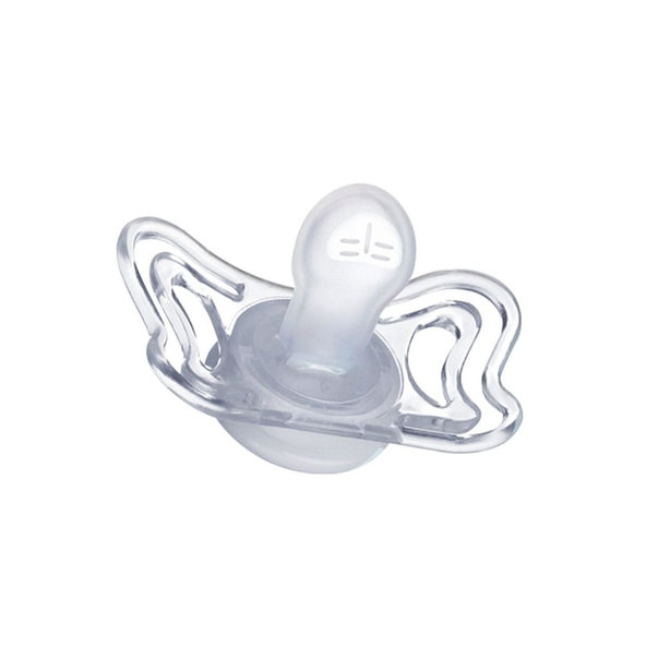 CHICCO Cumlík Physio Light silikónový dievča - vtáčik/bodky 2 ks, 2-6 m+