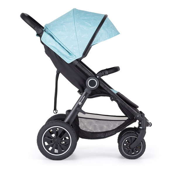 PETITE&MARS Kočík Street+ Air Black + Strieška Limited 100 Airplane