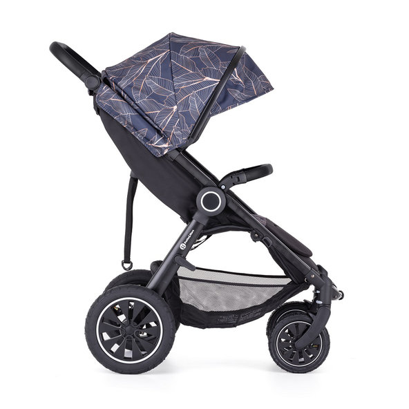 PETITE&MARS Kočík Street+ Air Black + Strieška Limited 100 Palmtree