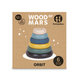 PETITE&MARS Hračka skladacia Orbit Wood of Mars Cosmic Blue 12m+
