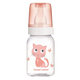 CANPOL BABIES Fľaša s potlačou Cute Animals 120 ml - ružová