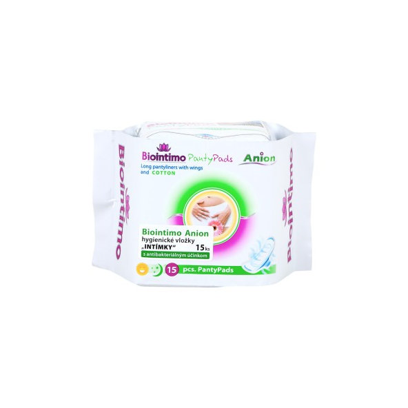 Biointimo Anion intímky denné s krídelkami 15 ks