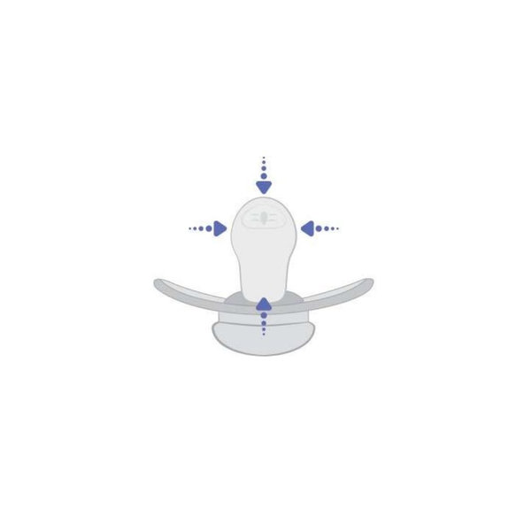 CHICCO Cumlík Physio Micro silikónový dievča - text/koč 2 ks, 0-2 m+