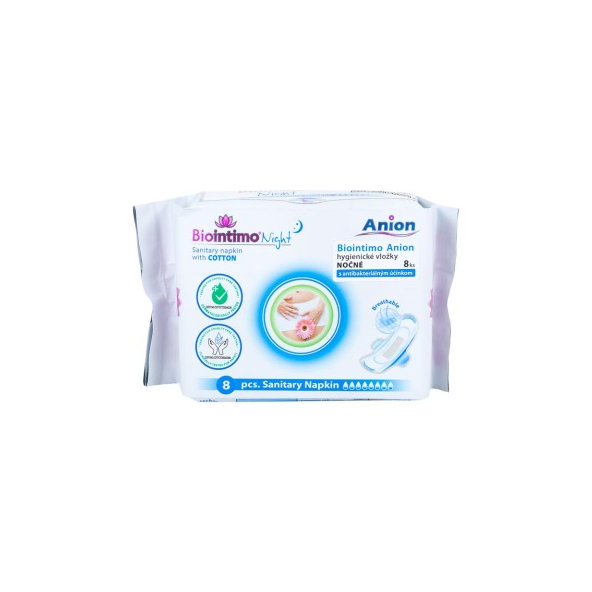 Biointimo Anion nočné vložky s krídelkami 8 ks